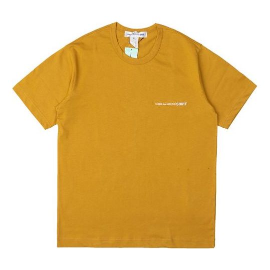 

Футболка little logo applique cotton short-sleeve tee 'yellow' Comme Des Garcons, желтый