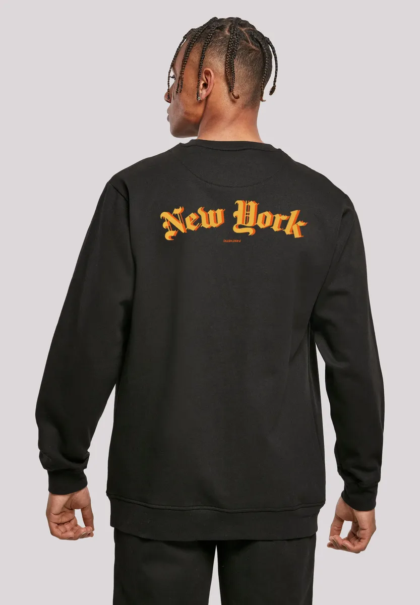

Толстовка F4NT4STIC "New York Orange CREW", принт, черный
