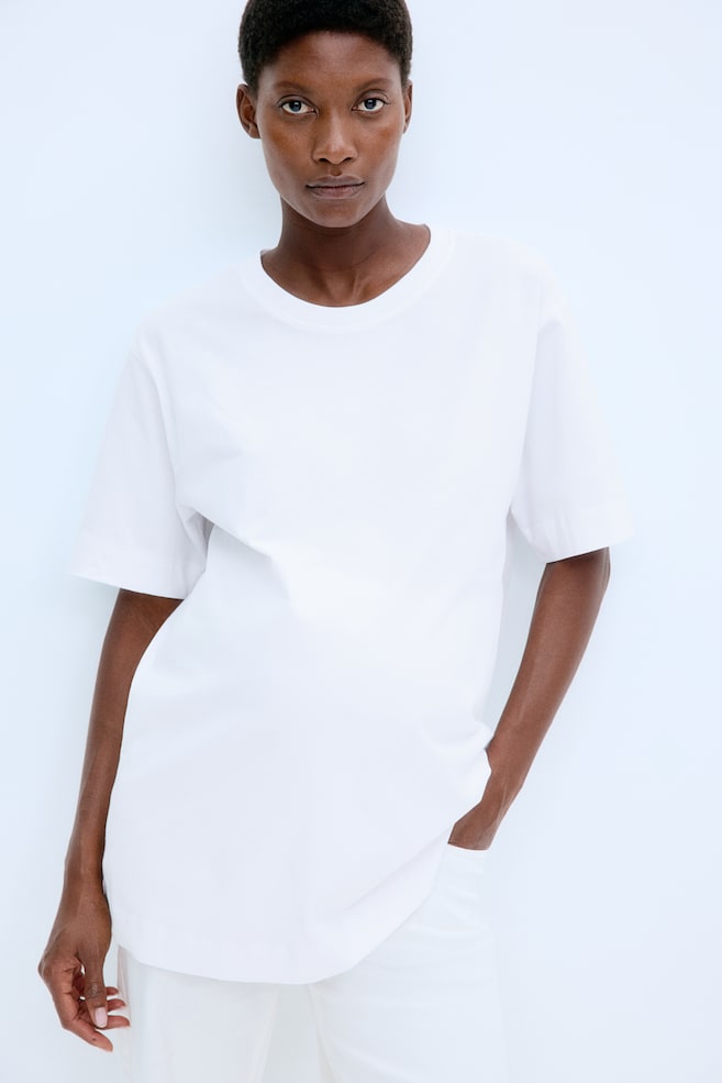 

Футболка Mom свободного кроя H&M, белый