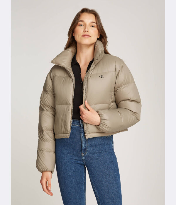 

Пуховик Cropped fit Calvin Klein Jeans, желтый