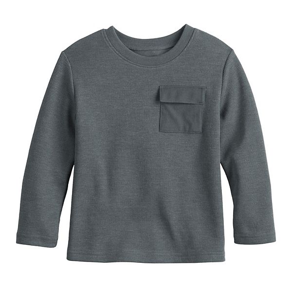 

Детская термофутболка с длинным рукавом и карманом Jumping Beans, Dark Grey