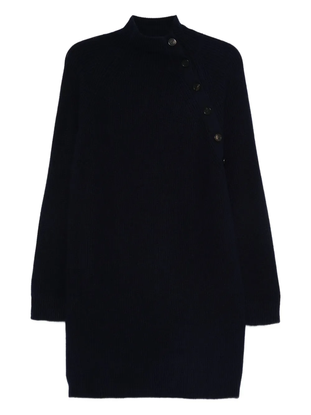 

Платье мини с воротником-стойкой Eric Bompard, синий