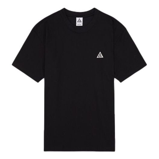 

Футболка Men's Nike ACG Solid Color Round Neck Loose Short Sleeve Black T-Shirt, мультиколор