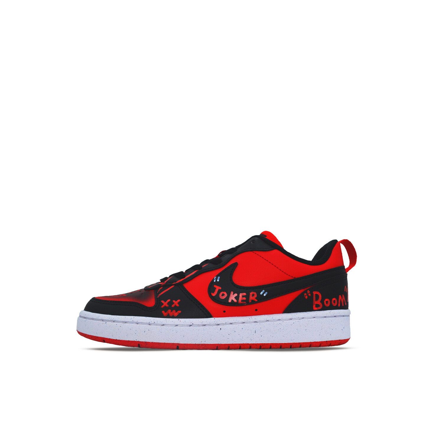 

Кроссовки для скейтбординга Court Borough Kids GS Low-top Black/Red Nike, черный