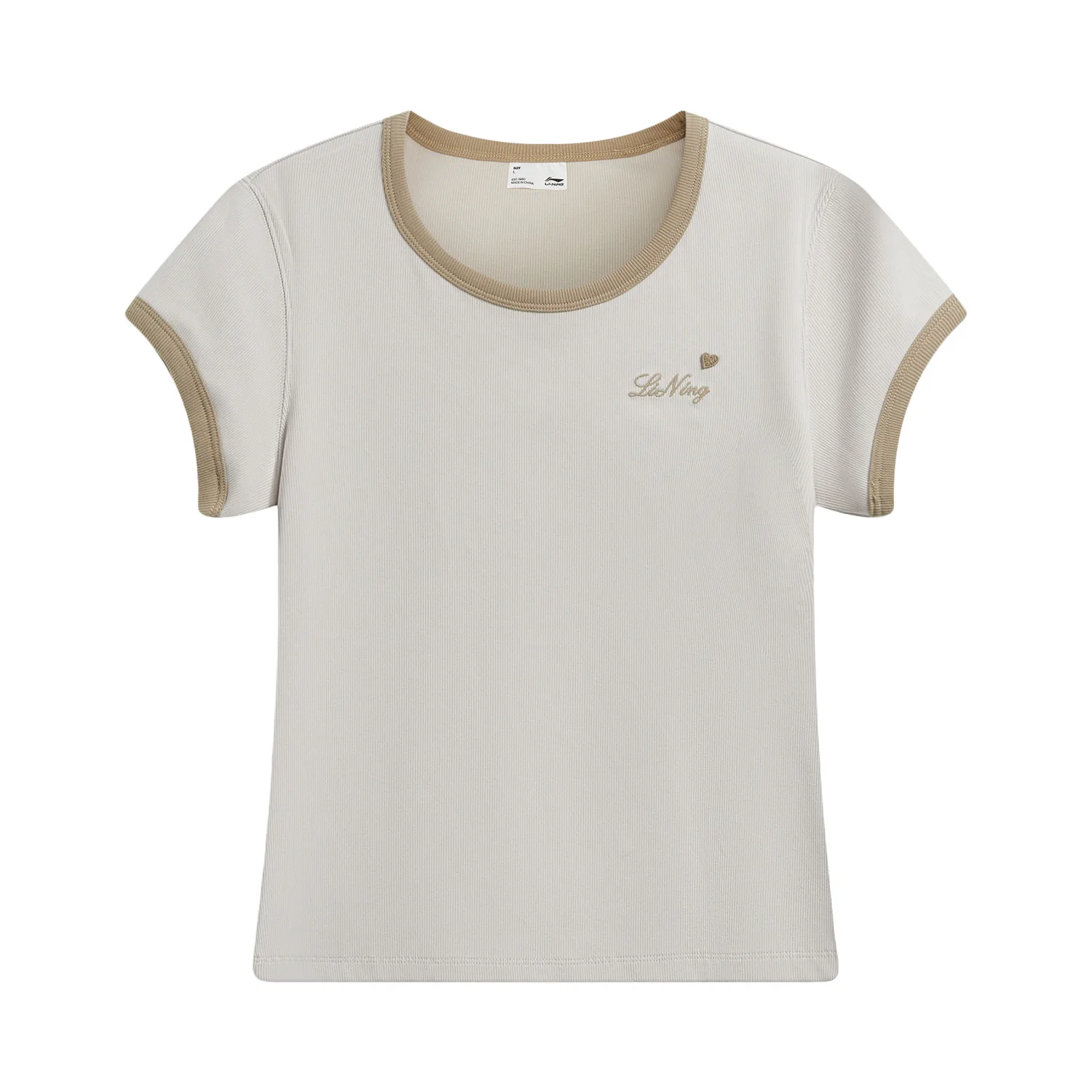 

Футболка с коротким рукавом Li-Ning Sports Life Collection, серебро fish серый