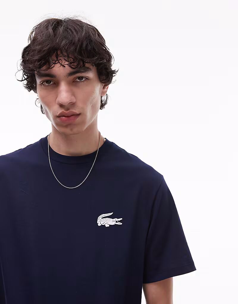 

Футболка Lacoste для отдыха в темно-синем цвете