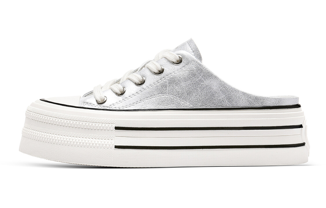 

Кроссовки C°BANNER Skateboarding Shoes Women's Low-top Silver, серебряный