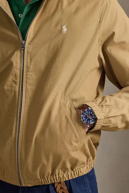 Куртка короткая из гладкой ткани Polo Ralph Lauren, коричневый — фото 4