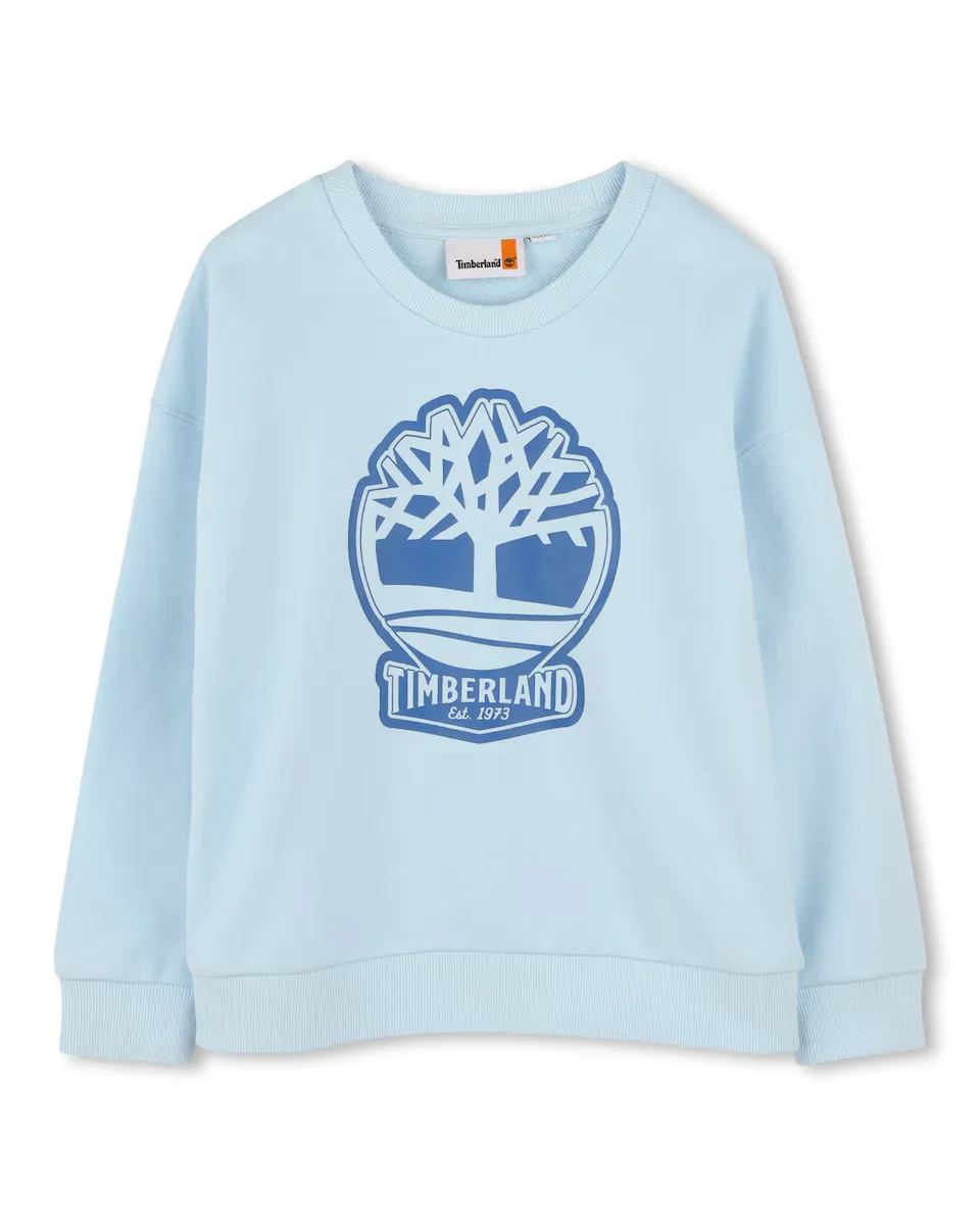 

Синий свитшот для мальчиков с длинными рукавами Timberland