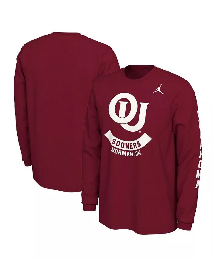 

Футболка мужская темно-красная с логотипом команды Oklahoma Sooners Team Vault Jordan