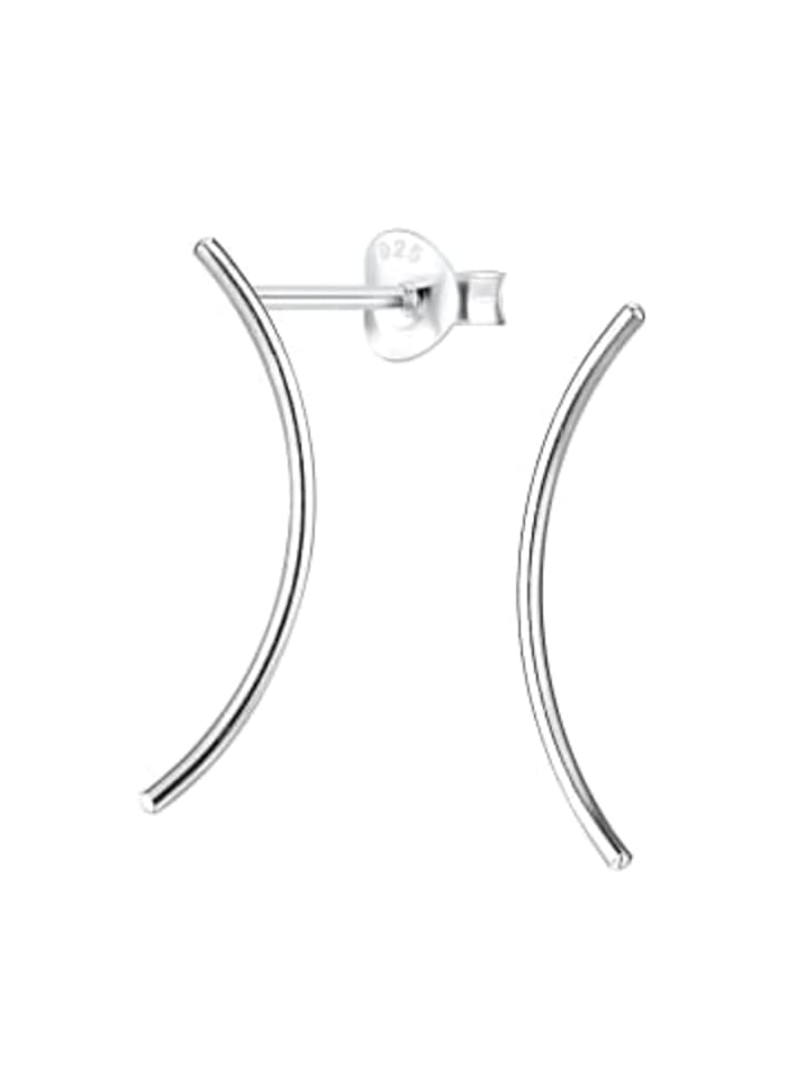 

Alexander York Серьги-гвоздики в форме бруска, изогнутые, из серебра 925 пробы, комплект из 2 штук