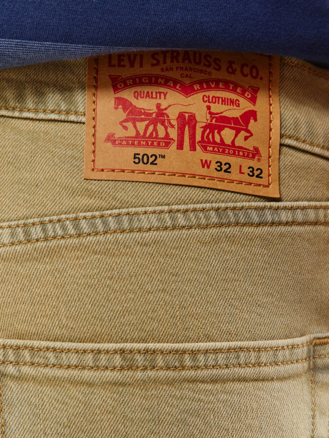 LEVI'S  Джинсы Slim fit '502 Taper Jeans' цвета хаки — фото 2