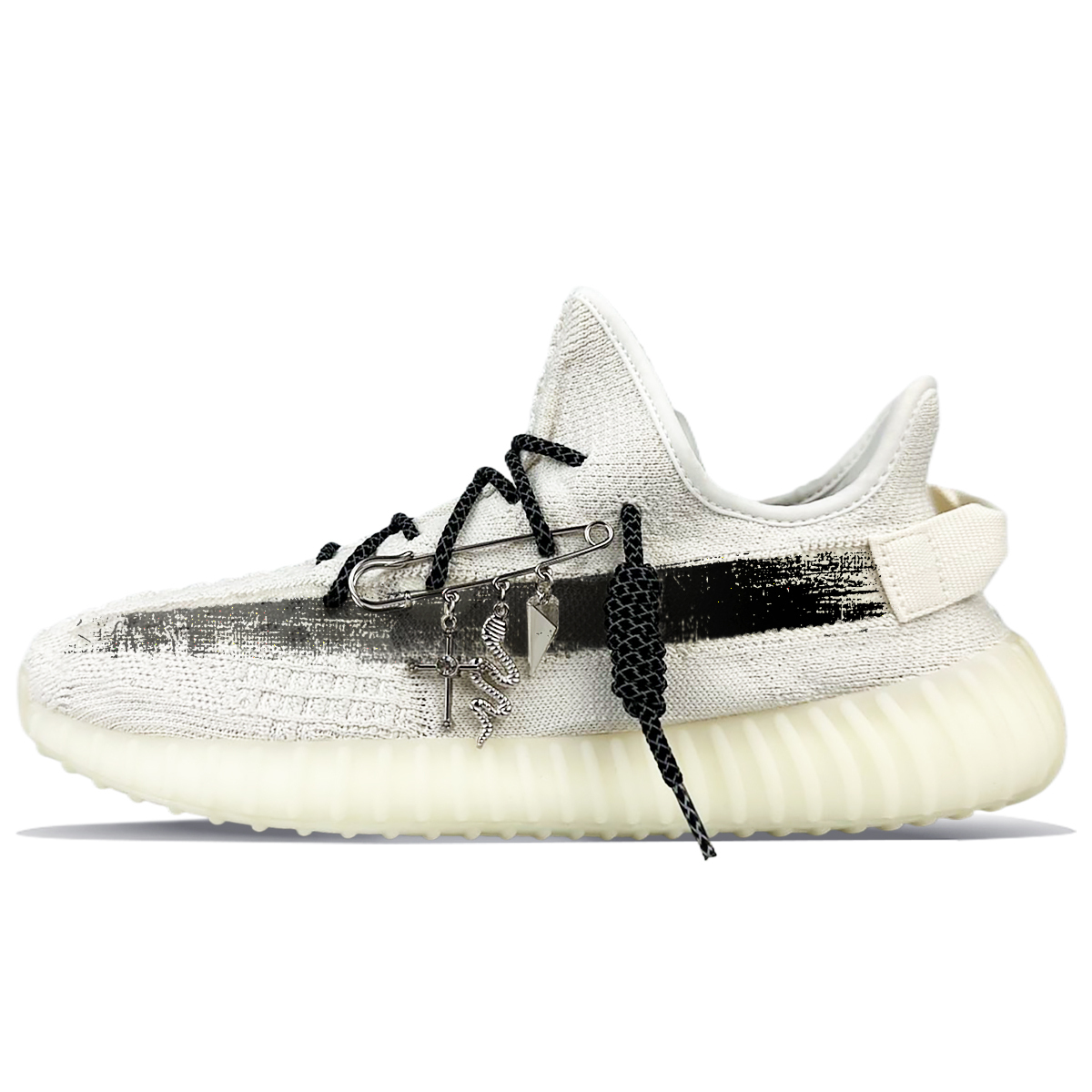 Yeezy Boost 350 V2 Белые Низкие Повседневные Кроссовки Unisex с Амортизацией, Противоскользящей и Износостойкой Подошвой Adidas Originals