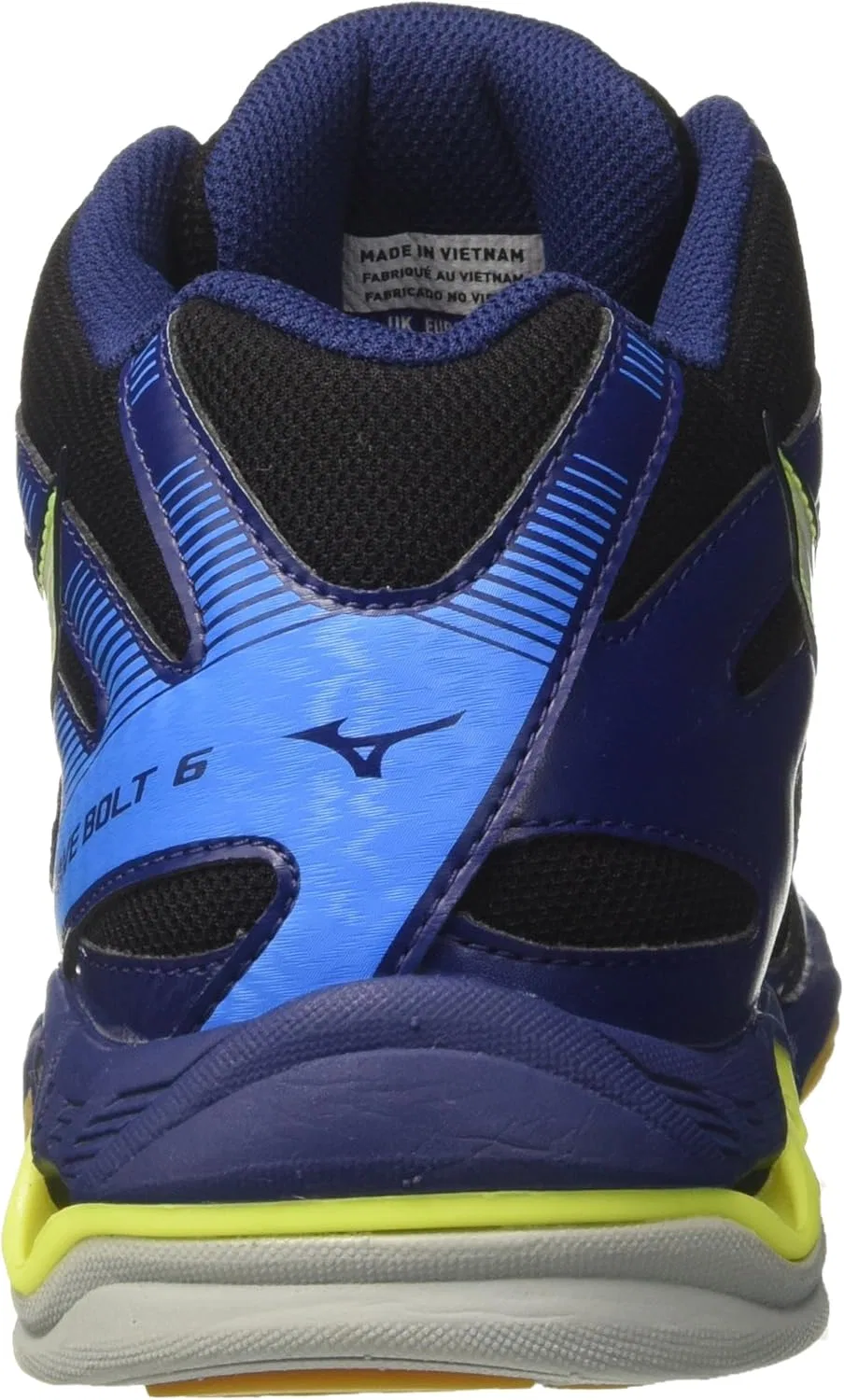 Мужские волейбольные кроссовки Mizuno Wave Bolt Mid, Multicoloured Black White Bluedepths — фото 3