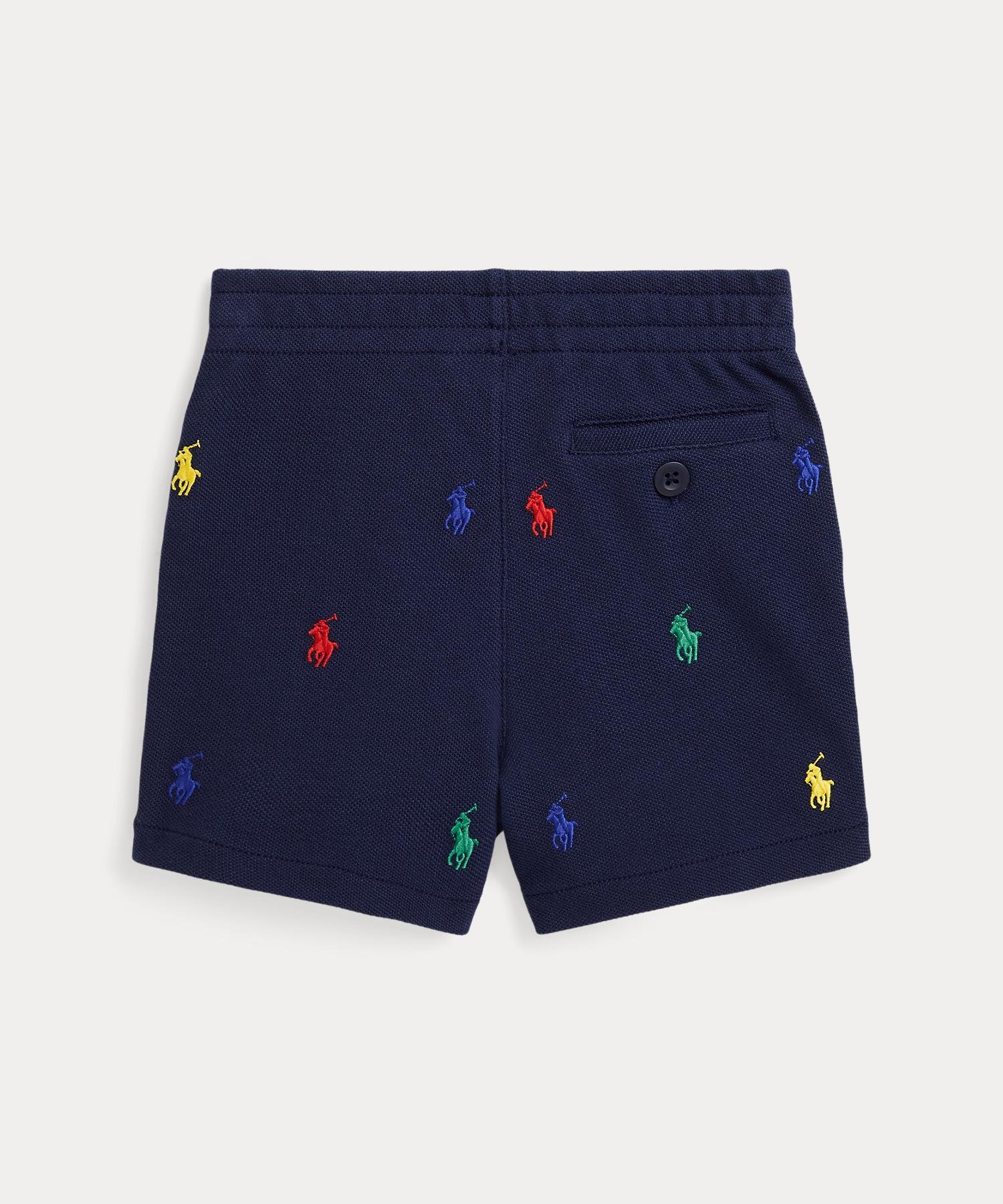 Детские хлопковые сетчатые шорты Polo Prepstar Polo Ralph Lauren, 410 Navy — фото 2