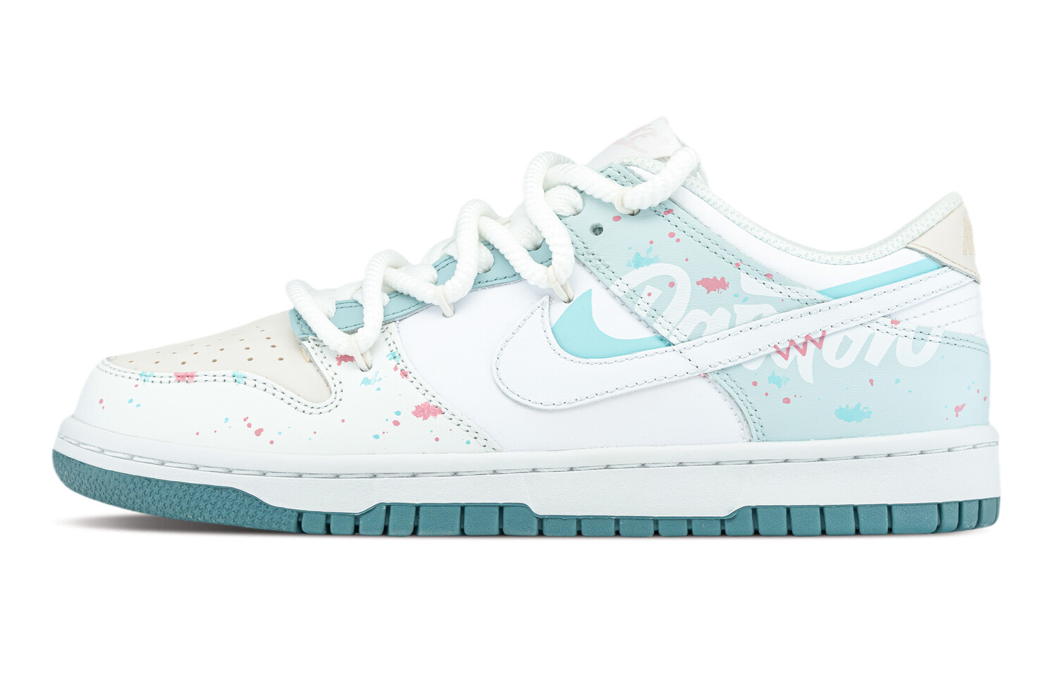 

Кроссовки Nike Dunk Skateboarding Shoes Women's Low-top Blue/beige, белый/синий