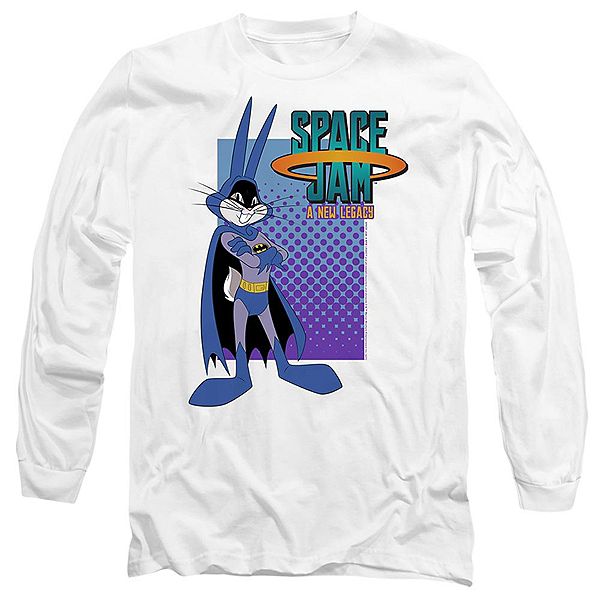 

Футболка с длинным рукавом Space Jam 2 Bugs Batman для взрослых Licensed Character