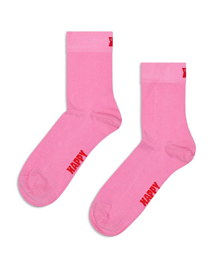 

Полуэкипажные носки Solid Happy Socks, розовый