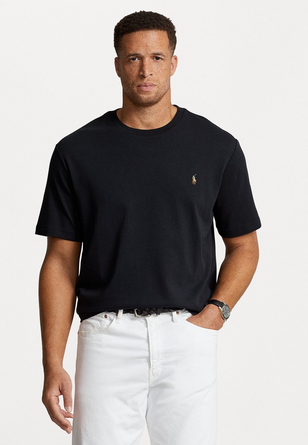 

Базовая футболка КОРОТКИЙ РУКАВ Polo Ralph Lauren Big & Tall, черный