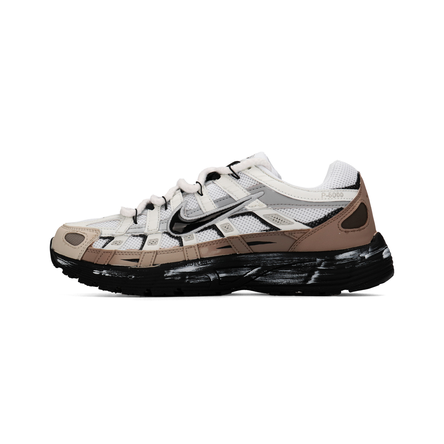 

Nike Мужские кроссовки для бега low top с технологией P 6000 cushioning, устойчивые к истиранию, дышащие, легкие, цвет beige white brown