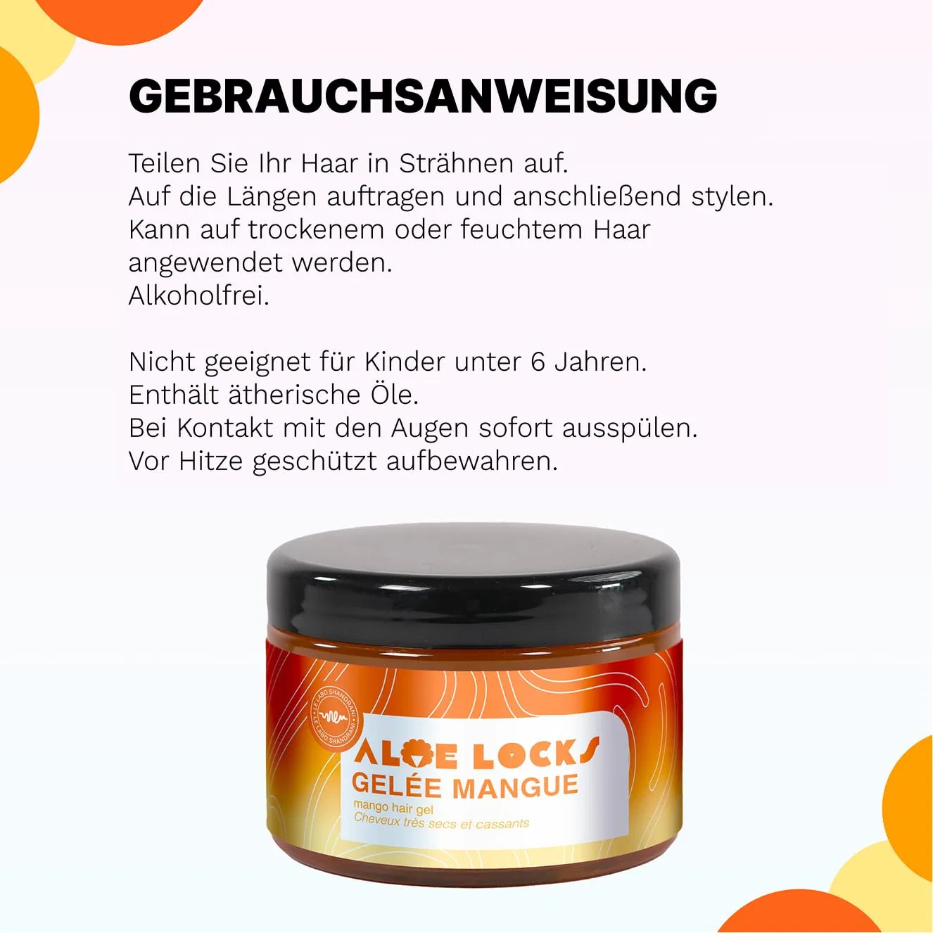 Гель для укладки волос Aloe Locks Mango Fixing Jelly, 300 мл Shandrani Aloe Locks — фото 3