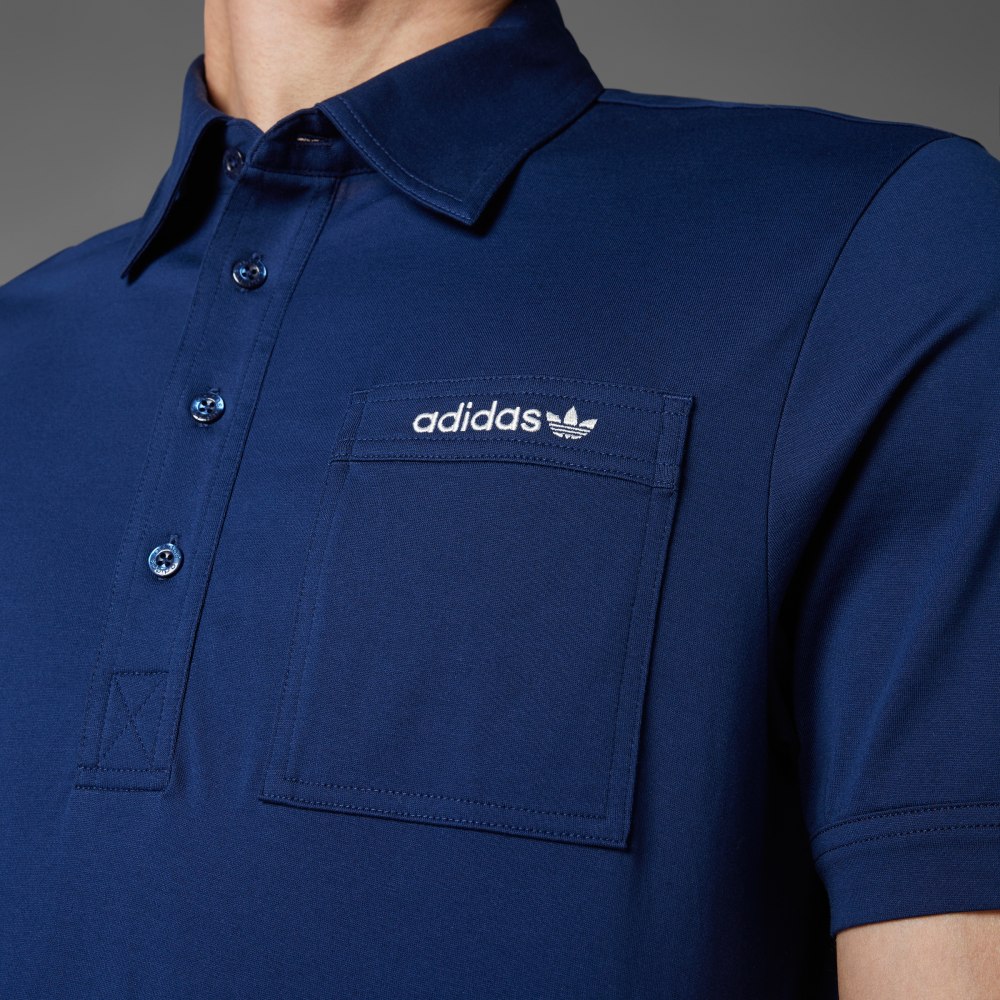 Спортивная футболка Adidas Originals Archive Pocket Polo Shirt, темный индиго — фото 4