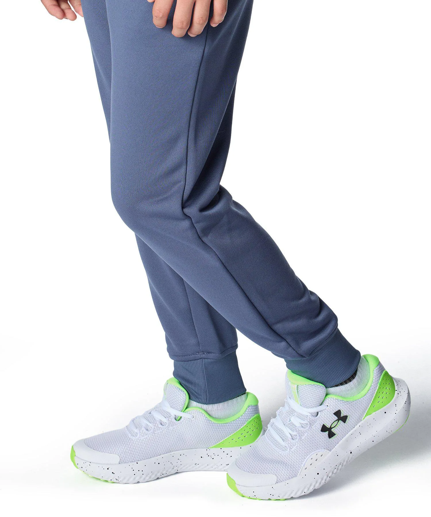 Детские джоггеры из флиса UA Tech Terry UNDER ARMOUR темно-серые — фото 4