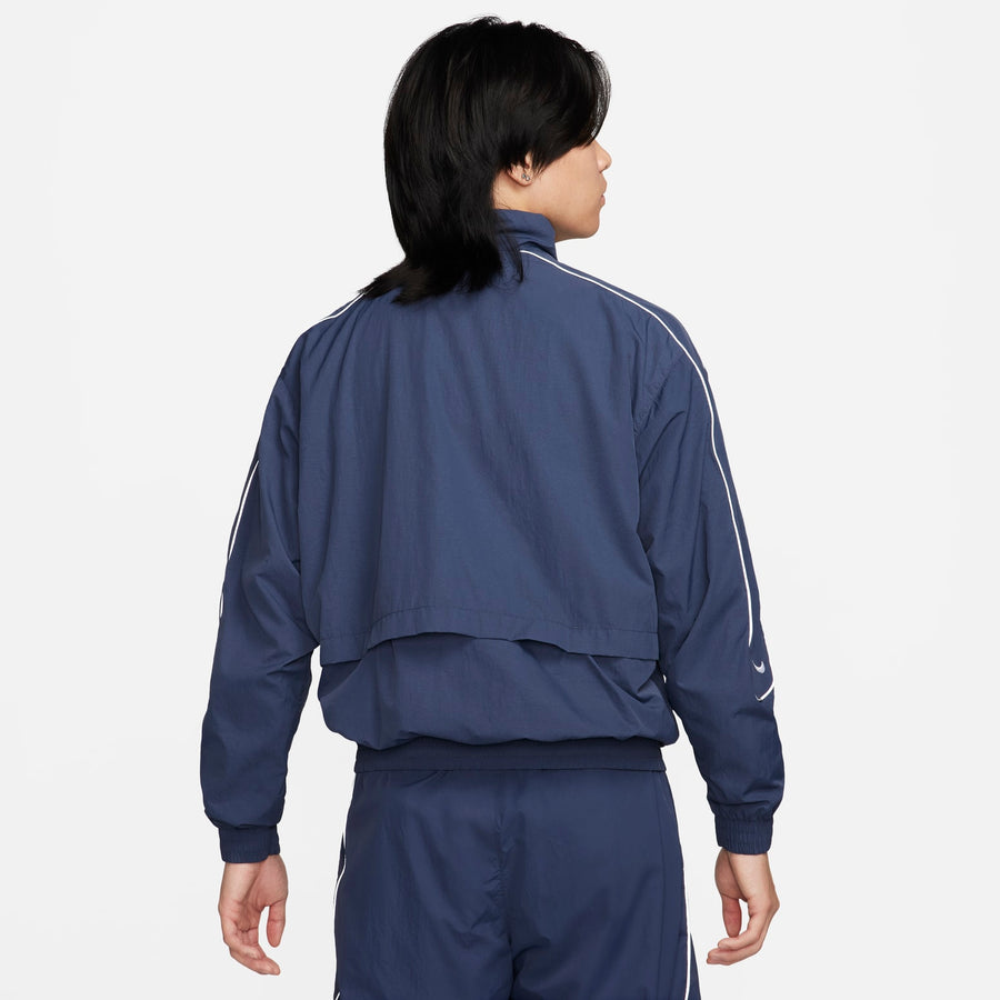Куртка Nike Sportswear Solo Swoosh Woven Track Jacket 'Blue', синий — фото 2