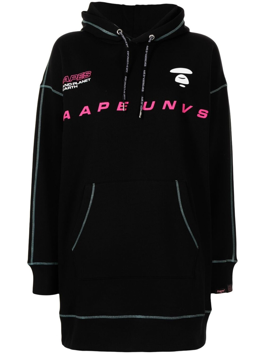 

AAPE BY *A BATHING APE платье с капюшоном с логотипом, черный