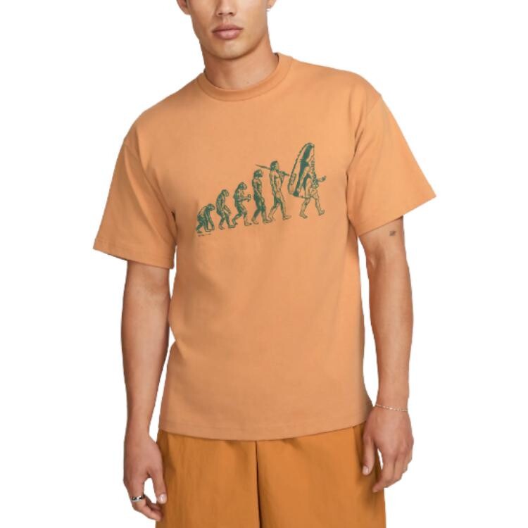 Футболка мужская Nike crew neck moderate, коричневый — фото 4