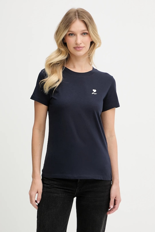 

Хлопковая футболка Boss Orange, темно-синий