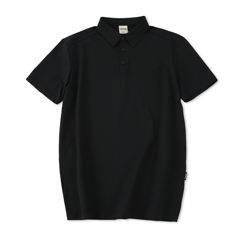 

Футболка-поло мужская с тонким воротником Jeep, черный