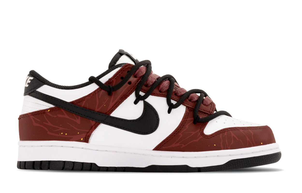 Nike Dunk Maple Grove устойчивые к истиранию и скольжению низкие детские кроссовки для скейтбординга Red Black для подростков — фото 3