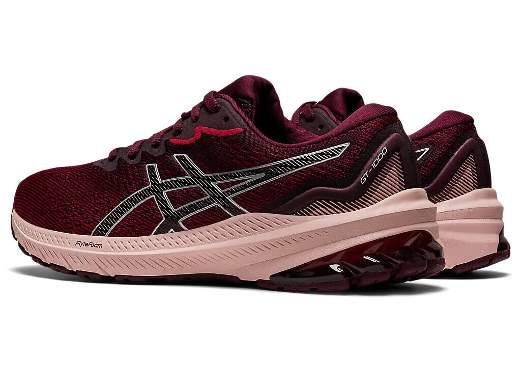 Asics GT-1000 11 1012B197.601 Кроссовки женские Клюква Flytefoam Беговые, красный — фото 2