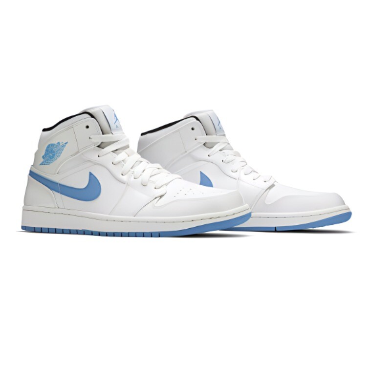 Кеды Jordan Air Jordan 1 Vintage Basketball, белый/голубой — фото 2