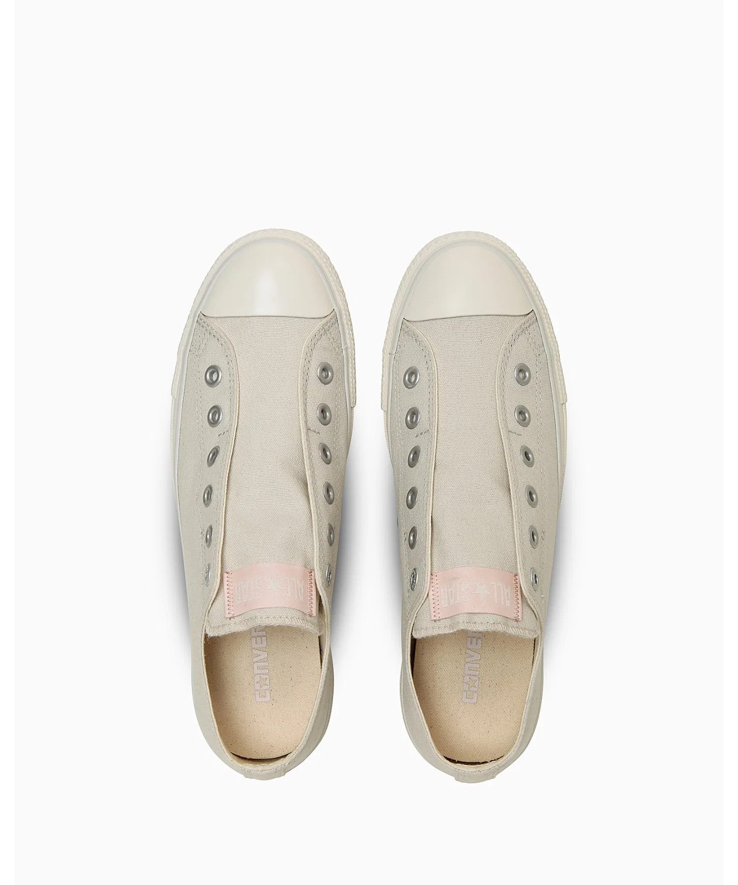 Унисекс кеды слипоны CONVERSE ALL STAR SLIP FE OX белые с розовым — фото 4
