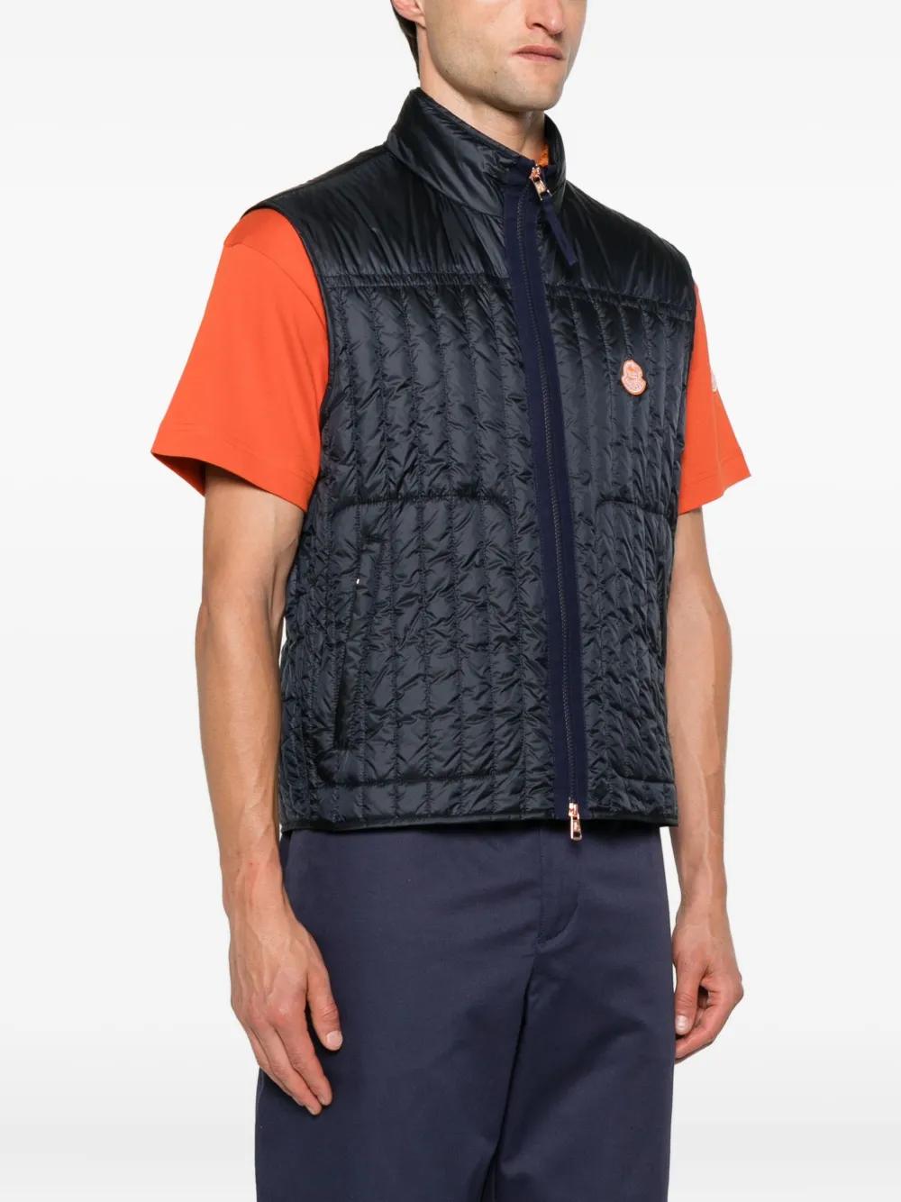Стеганый жилет из коллаборации с Gilga Farm by Donald Glover Moncler, синий — фото 3