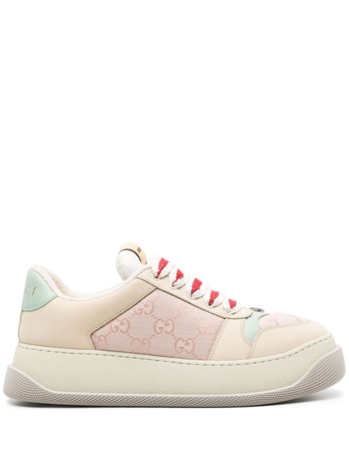 

Gucci кроссовки Screener на шнуровке, розовый