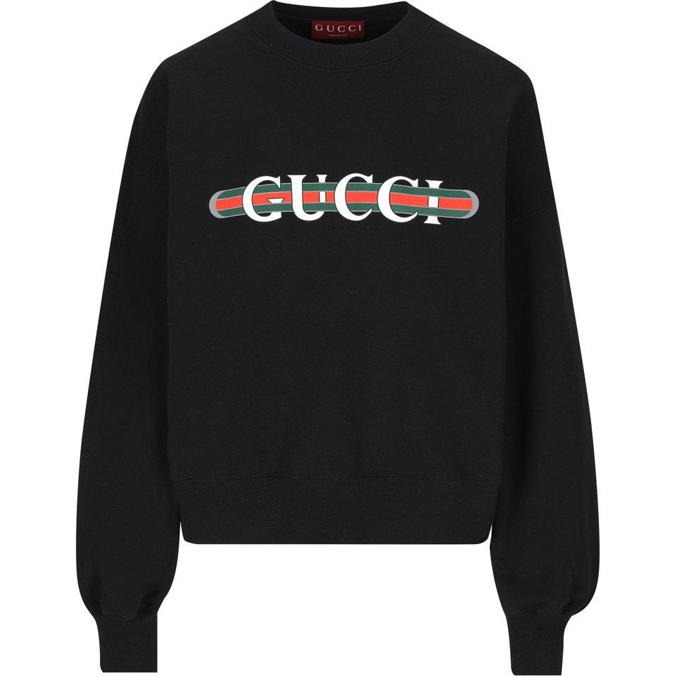 Джерси худи с принтом логотипа GUCCI, черный — фото 4