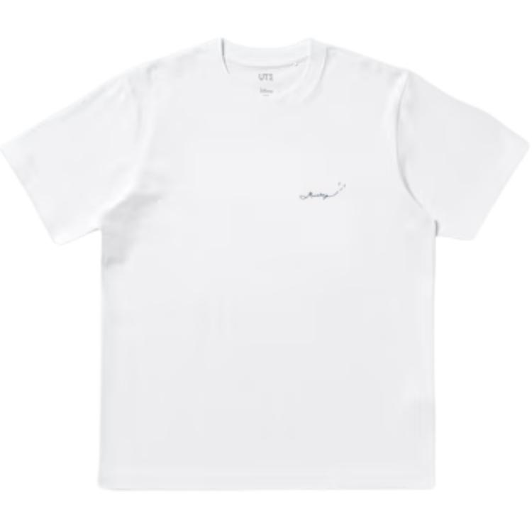 

UNIQLO Футболка унисекс белая, Белый, UNIQLO Футболка унисекс белая