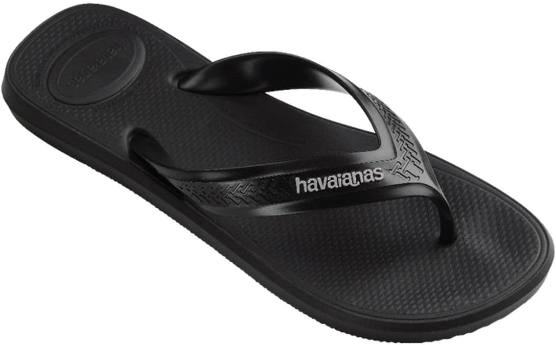 Havaianas - Top Max Comfort, стильные, удобные и прочные шлепанцы для мужчин, с устойчивым и функциональным дизайном, анатомически правильной формой и нескользящей подошвой, черный — фото 2
