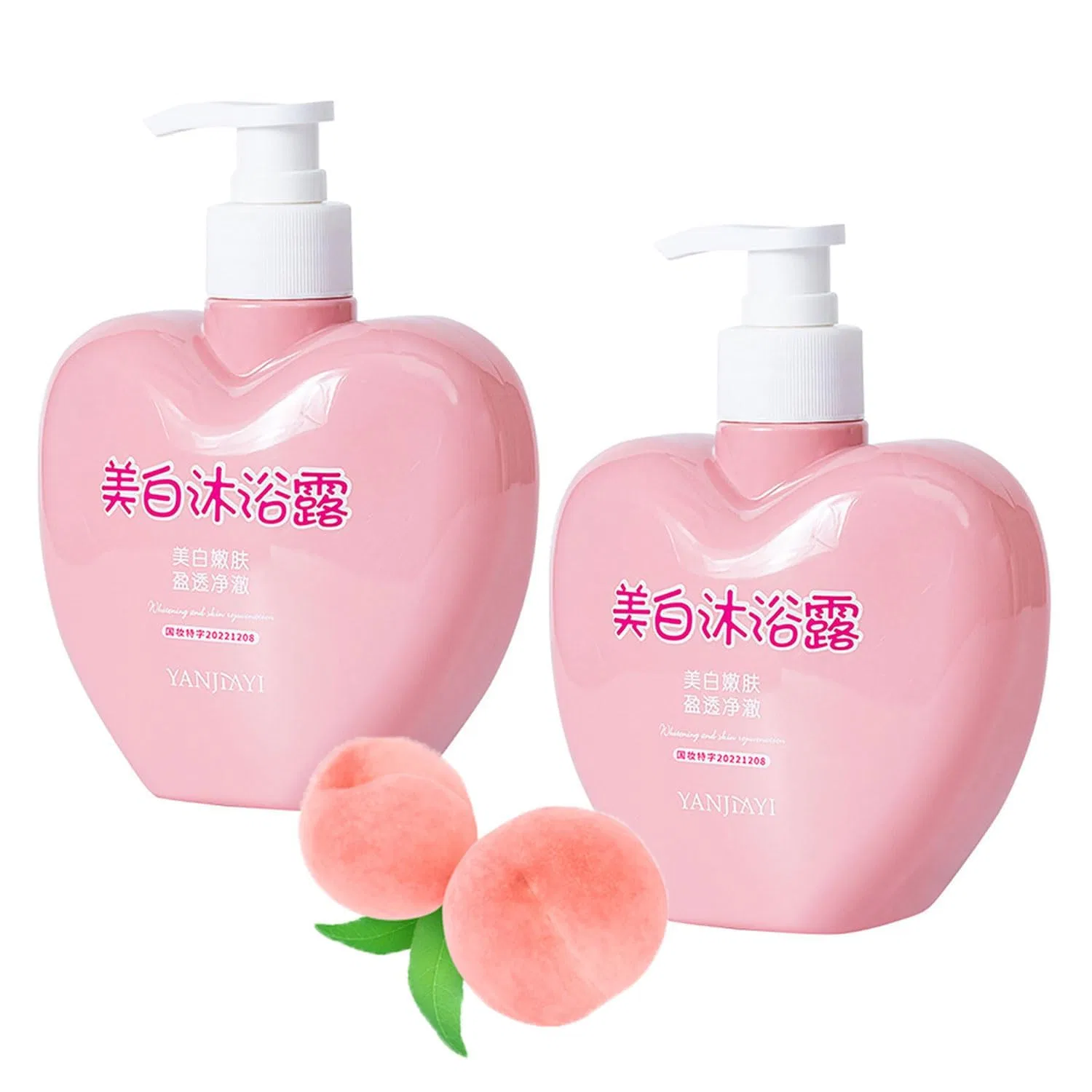 Корейский персиковый гель для душа «Yan Jiayi» 380 г Exqst, 02