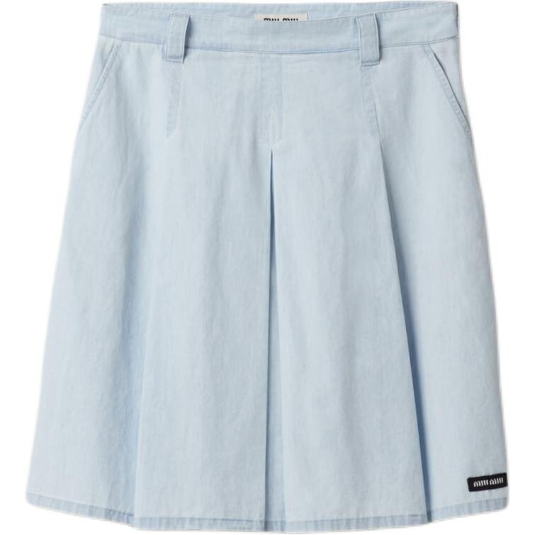 

Юбка повседневная женская светло-голубая Miu Miu