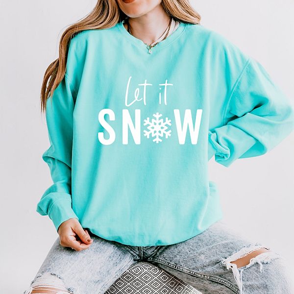 

Let it snow - женский легкий свитшот с окраской в готовом виде Simply Sage Market, Chalky Mint, Белый, Let it snow - женский легкий свитшот с окраской в готовом виде Simply Sage Market, Chalky Mint
