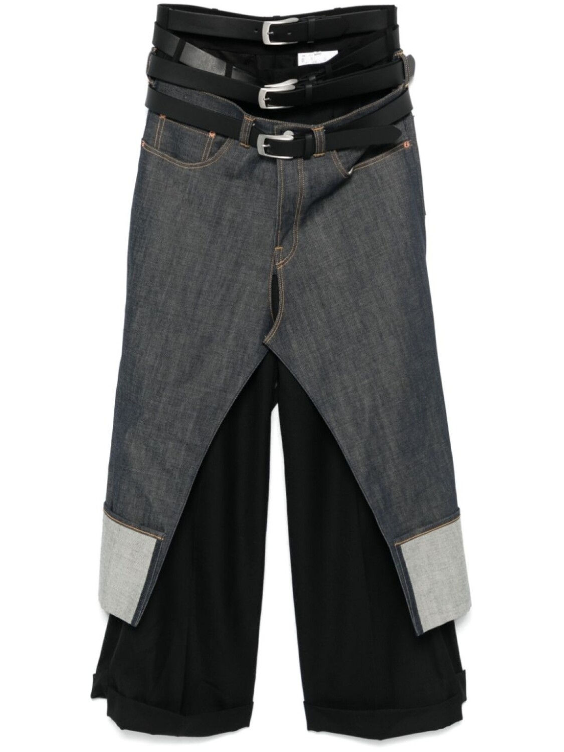 

Junya Watanabe брюки с многослойным поясом, черный