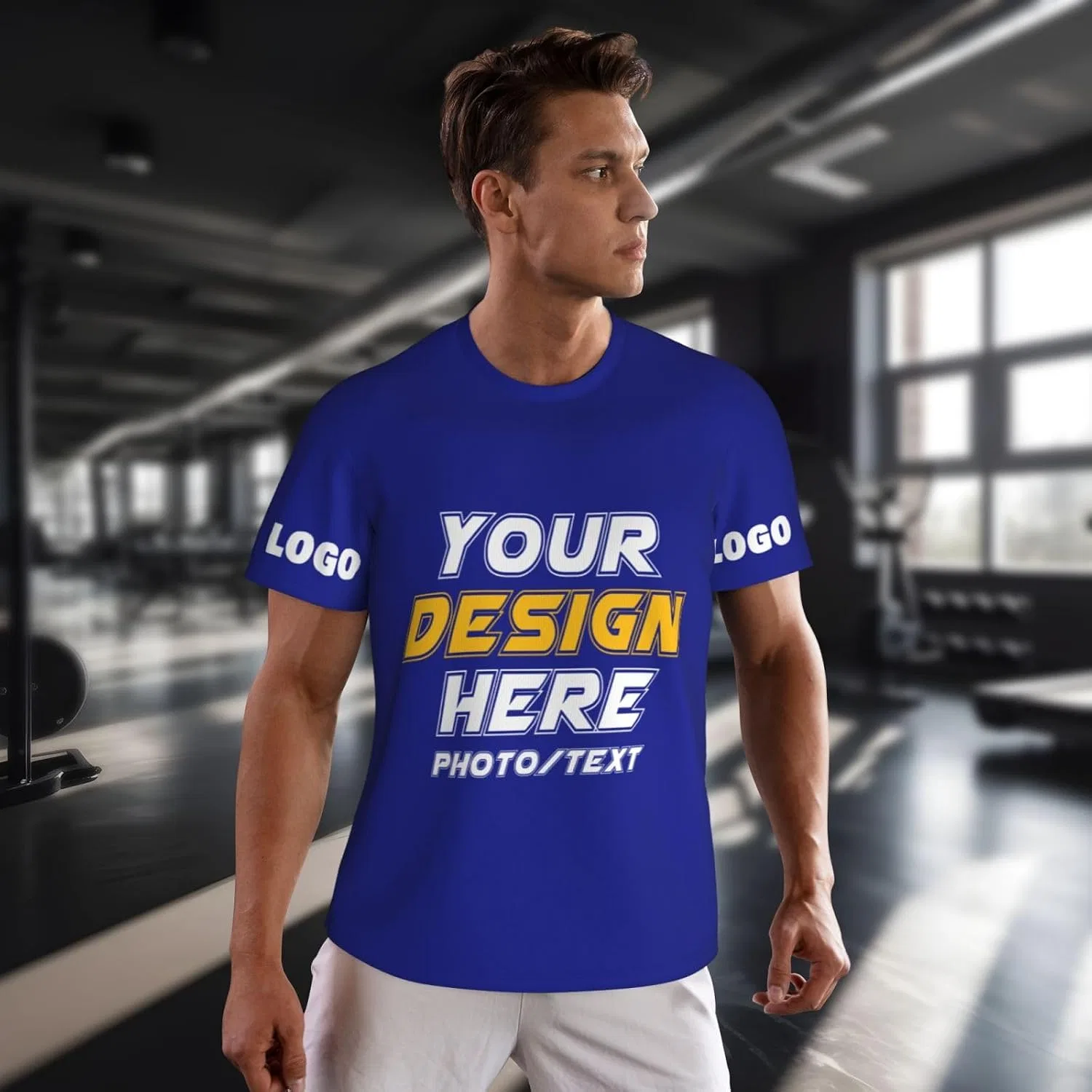 Женская кастомная футболка с принтом Generic, Men's Short-sleeved Mesh T-shirt13 — фото 2