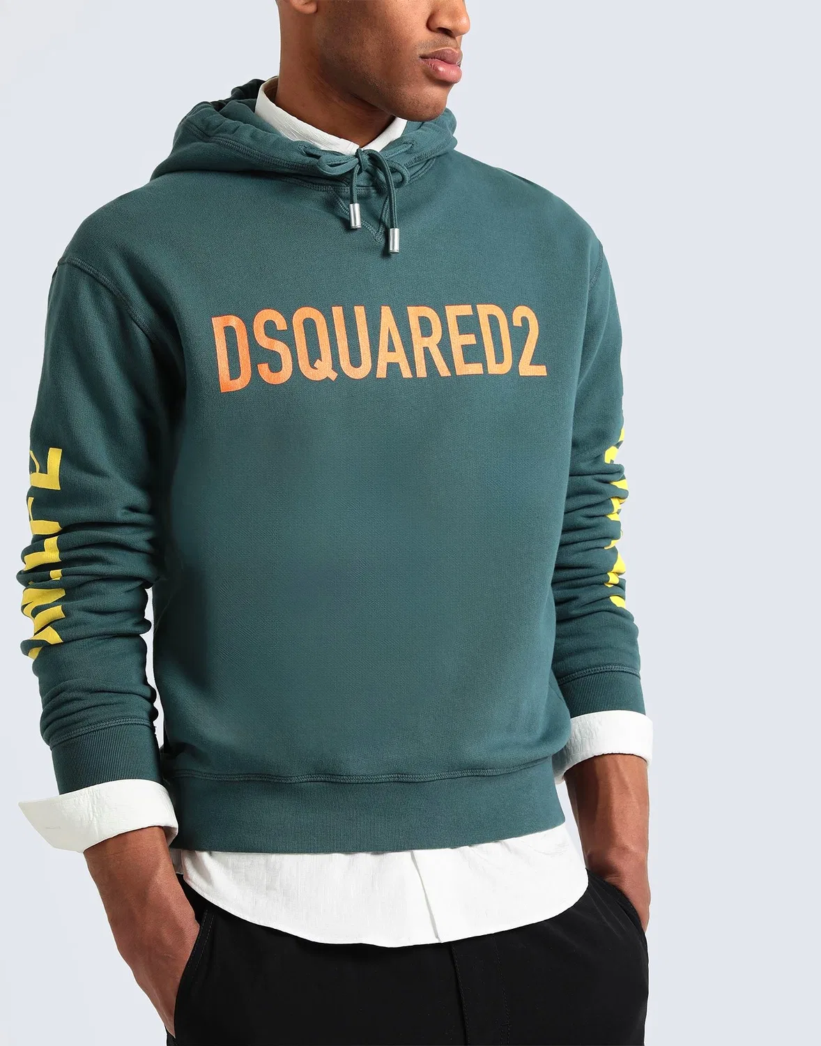 Мужской свитшот из французского терье с принтом Dsquared2, Deep Teal — фото 4