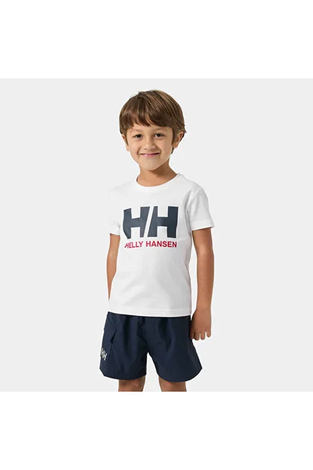 Детское для новорожденных хлопковое футболка с принтом K hh logo t-shirt Helly Hansen, White