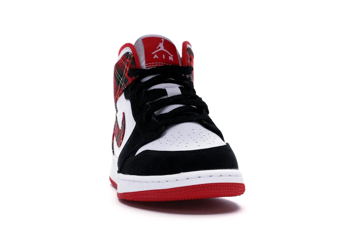 Детские кроссовки с принтом Jordan 1 Mid Jordan, Habanero Red/Black-White — фото 2
