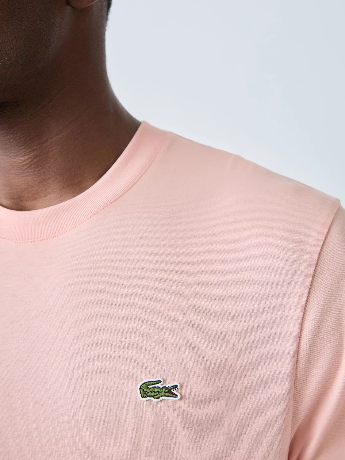 Lacoste Розовая хлопковая трикотажная футболка свободного кроя Lacoste — фото 3